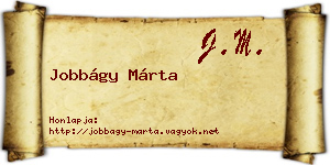 Jobbágy Márta névjegykártya